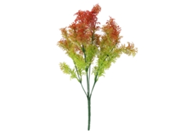 Hojas artificiales, algas de plástico, decorativas, jardín naranja