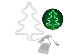 2026-señal De Luz Led Con Árboles De Navidad Verdes, Forma Única, Segura Y Estable, Ideal Para Dormitorio, Bar Y Fiesta