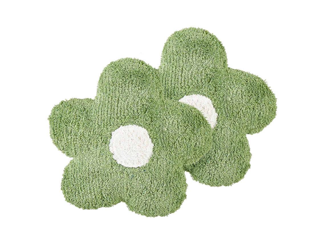 Juego de cojines decorativos BELIANI Sorrel de Algodón Verde 30x30x8