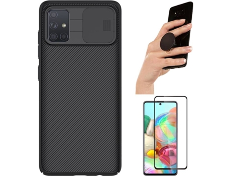 Carcasa, Protector y Popsocket Samsung A71 Nillkin Camshield Negro