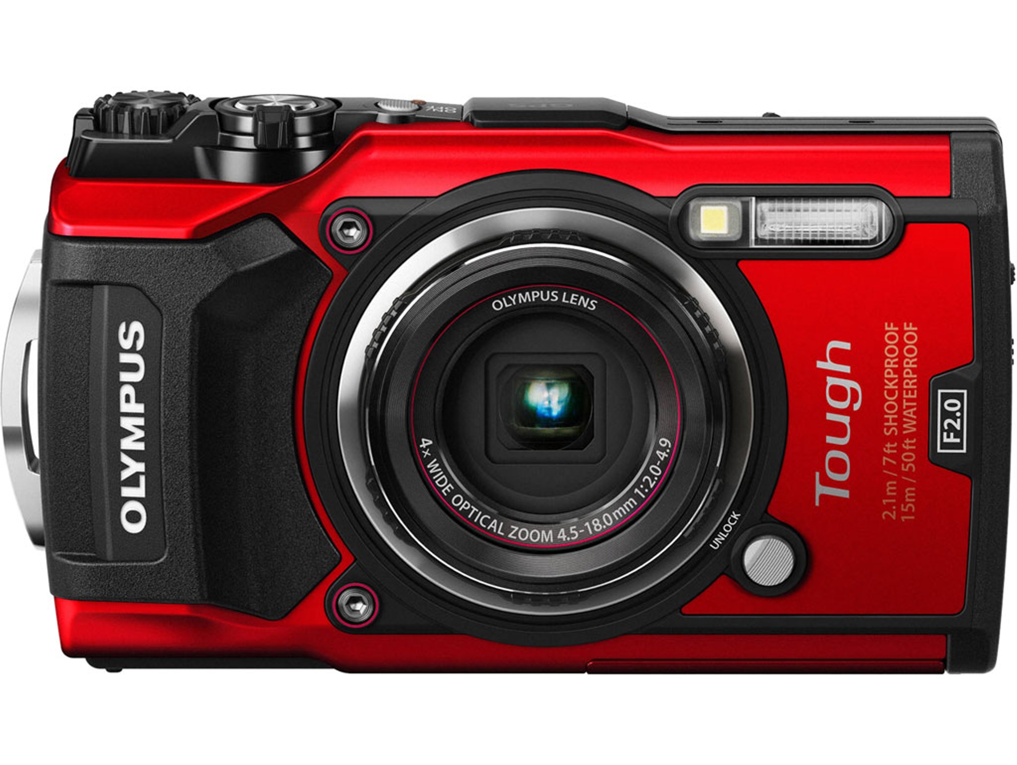 Cámara Compacta OLYMPUS TG5 (Rojo 12 MP ISO 100 a 12800 Zoom