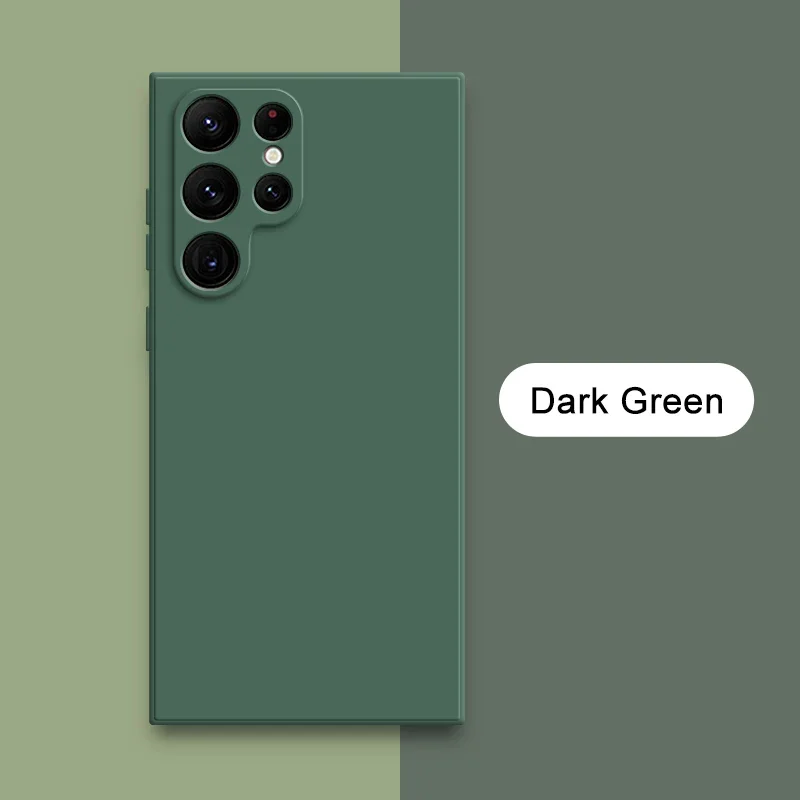 (samsung A32 4g, Verde Oscuro) Funda Protectora De Silicona Líquida Para Teléfonos Samsung, Superficie De Tela Suave.