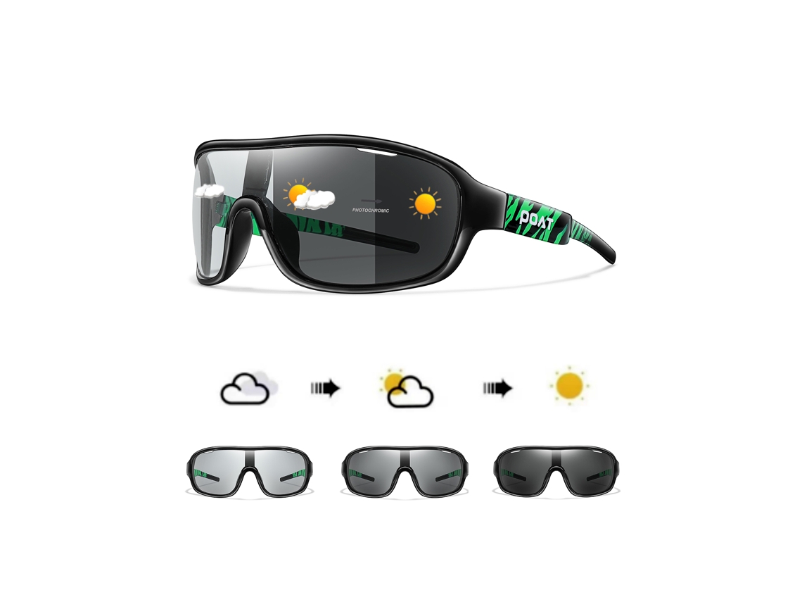 Gafas de ciclismo fotocromáticas polarizadas con montura de polímero y lentes TAC MDUG (estilo 7)