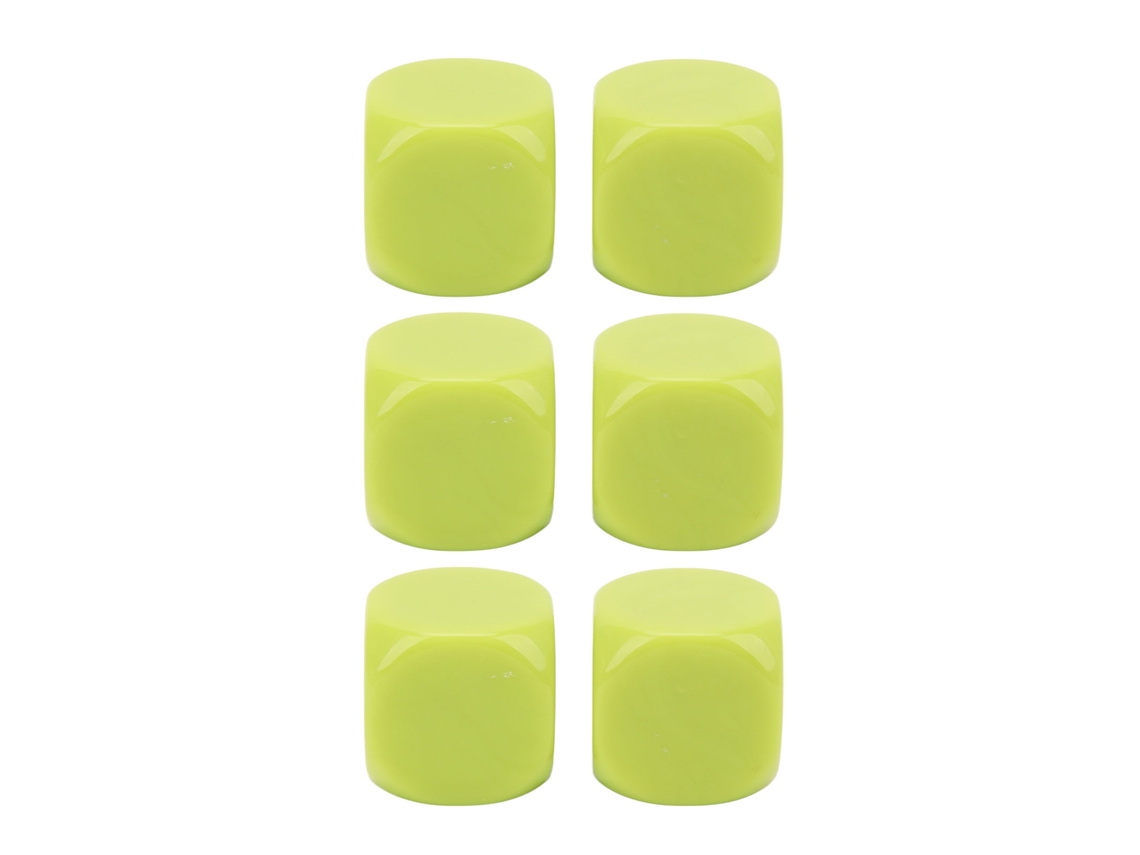 Juego De 6 Dados Grandes Con Esquinas Redondeadas, Impermeables, Resistentes A La Oxidación, Superficie Lisa Para Manualidades De Bar, Color Verde.
