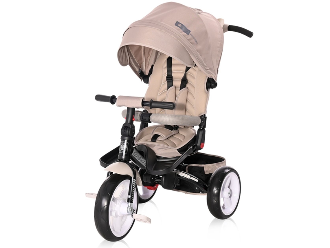 Triciclo Evolutivo Jaguar Con Capota , Asiento Giratorio 360º Y Ruedas Eva De Lorelli - Ivory