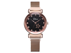 Reloj De Pulsera Analógico De Cuarzo De Aleación Con Esfera Redonda - Moda (oro Rosa)