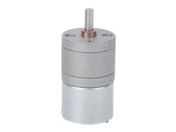 Motor de CC con escobillas de 6 V/12 V, alto par y bajo nivel de ruido, con eje de 4 mm para robots y cortinas eléctricas, 12 V-35 rpm