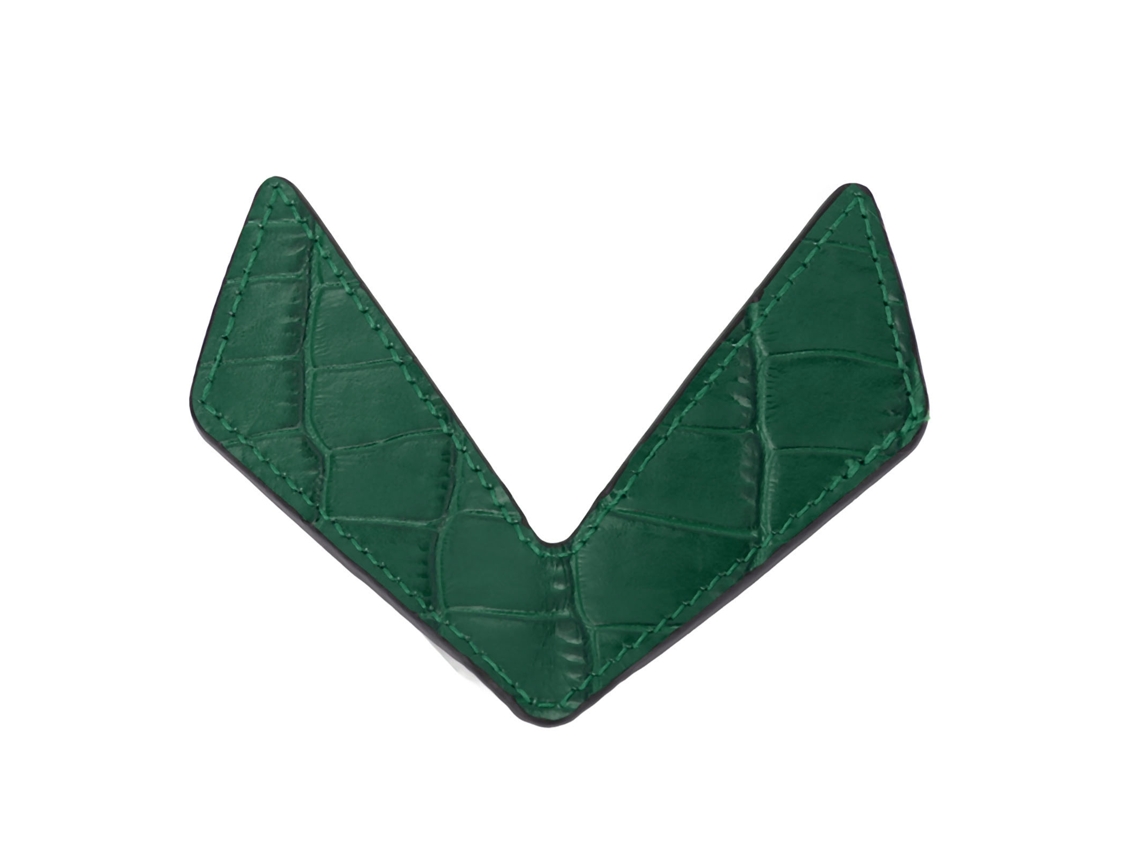 Kklv-porta Tiza De Billar De Cuero Con Clip Magnético Para Cuerda De Billar Accesorios Exteriores Verde