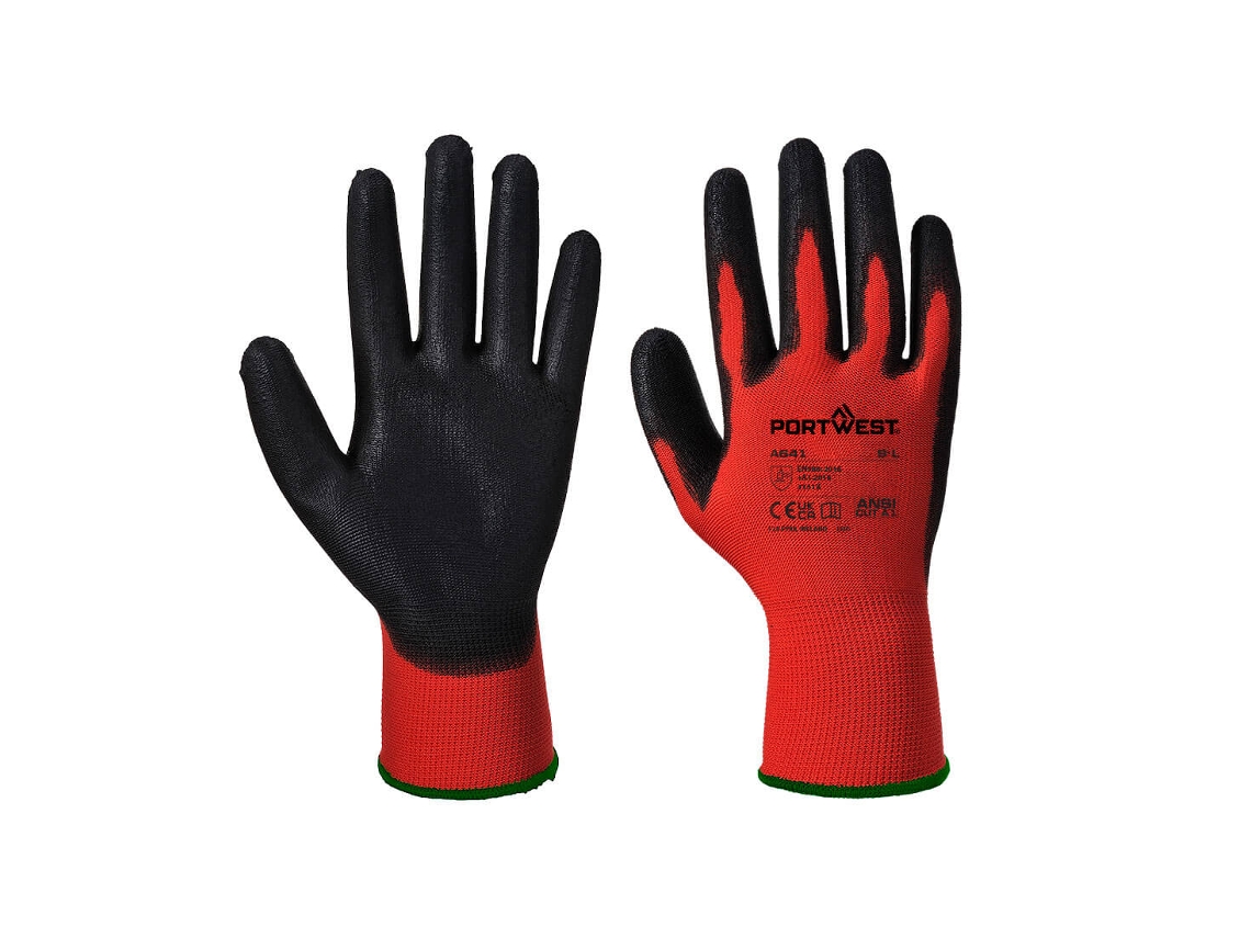 Guante Pu Rojo - Resistencia Y Dexteridad En Un Solo Producto Rojo Negro / Xxl