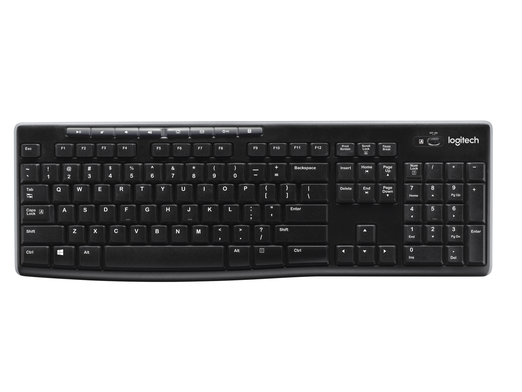 Teclado Logitech K270 (Inalámbrico - Layout US - Teclado Numérico)