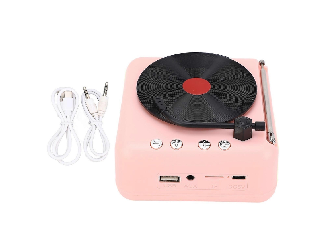 Altavoz Bluetooth estilo tocadiscos retro, sonido de alta fidelidad, calidad de sonido BT5.0, altavoz inalámbrico Roseate Yunzii