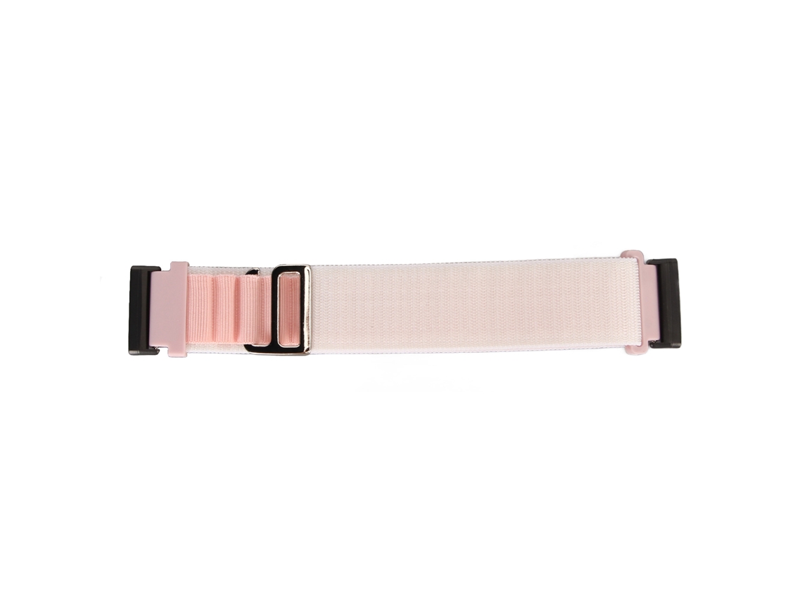 Pulsera Elástica De Nailon Para Fitbit Versa 4 3 Sense 2, Color Blanco Y Rosa.