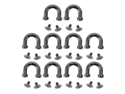 10 Conjuntos Fivela Arco de Ponte D Ring Metal para Bolsas Carteiras Colares Artesanato Couro Cor Gun