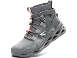 Calzado De Seguridad (para Hombres Y Mujeres) – Zapatillas De Seguridad S3 De Caña Alta Y Ligeras Zapatillas De Seguridad – Gris 41 Eu (25,5 Cm)