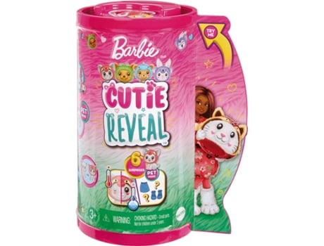 Muñeca BARBIE Cutie Reveal Chelsa Kitten en Panda Rojo