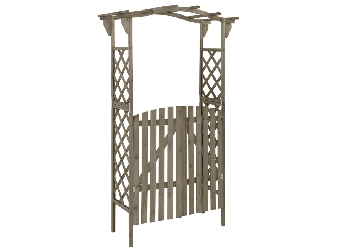 Pérgola VIDAXL Gris Madera (116x40x204 cm)