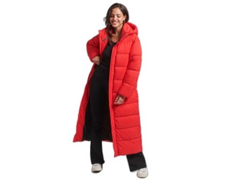 Abrigo para Mujer SUPERDRY (Poliéster - XS - Rojo)