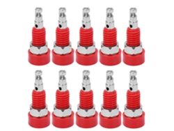 10pcs Conector Jack Hembra Banana 2mm Panel Poste De Unión Rojo