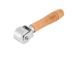 Rodillo de cuero, acero al carbono y madera