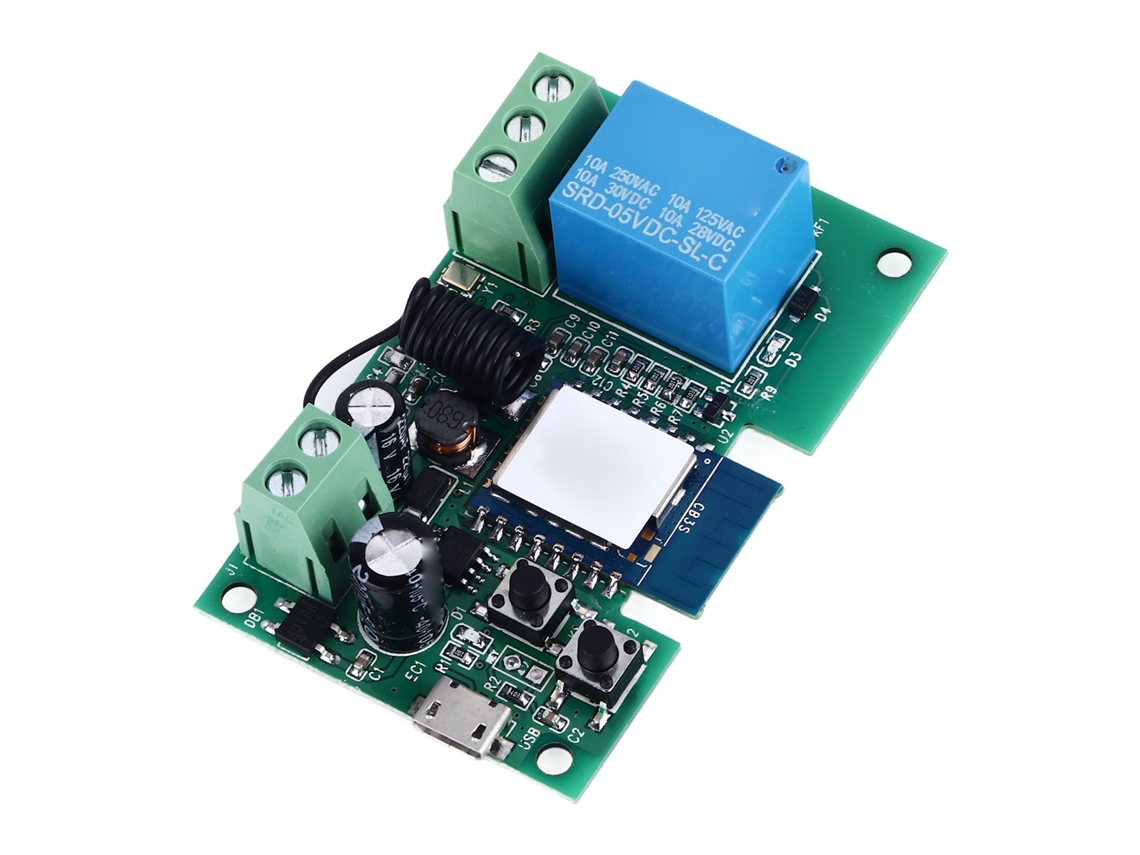Módulo De Relé Wifi Bluetooth Con Control Remoto, 2200w, 7-32v, Usb 5v, Aplicación Para Android/ios
