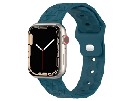 Correa de reloj de silicona con textura de fútbol para Apple Watch Ultra 49 mm (azul oscuro)