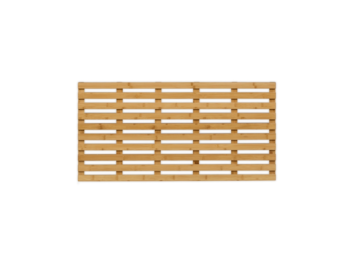 Relaxdays Alfombra Baño Bambú, Alfombrilla Ducha Antideslizante Madera, Sauna, Interior/exterior, 100 X 50 Cm, Natural