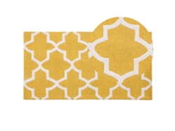 Alfombra de pelo corto BELIANI Silvan de Lana Amarillo 80x150