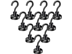 VVJIJILLY Ganchos Magnéticos Pesados, 10 Peças, Para Pendurar Utensílios, Prateleiras, Frigorífico, Cozinha E Sala De Aula.