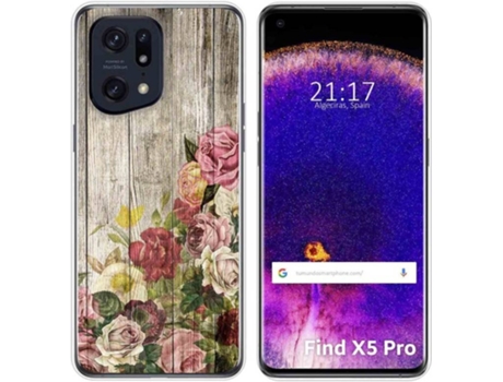 Carcasa para Oppo Find X5 Pro 5G TUMUNDOSMARTPHONE Dibujos Madera 08 Multicolor