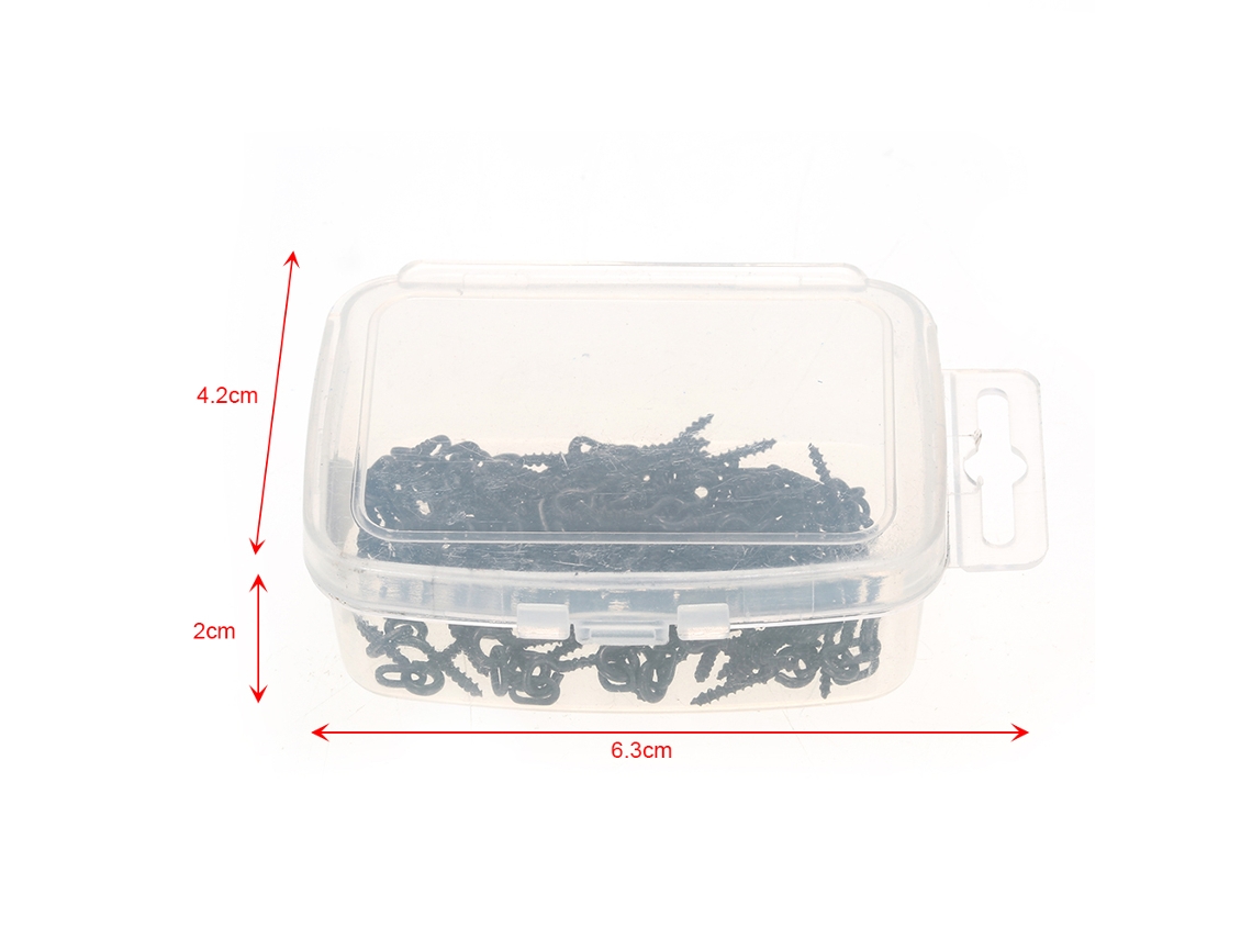 100 Tornillos Ovalados Para Cebo De 14 Mm Para Accesorios Terminales De Pesca De Carpa Con Anillo