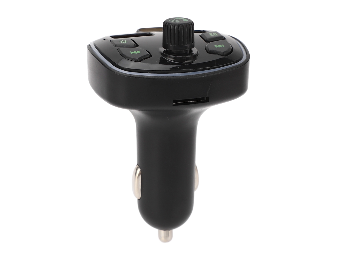 Transmisor Bluetooth con 2 puertos USB, 4,8 A, llamadas manos libres, carga rápida, reproductor MP3, receptor de radio para coche