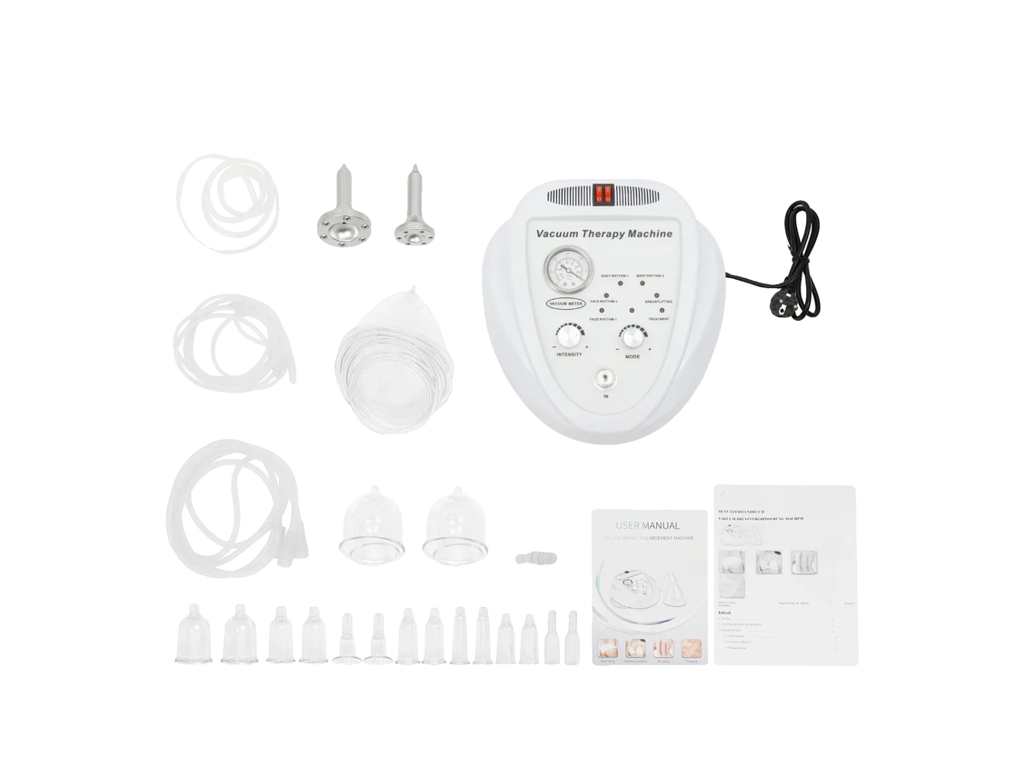 Máquina de terapia de vacío, dispositivo para moldear el cuerpo, niveles de succión ajustables, blanca (OEM)