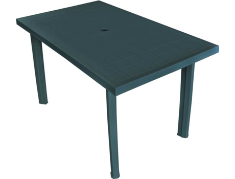 Mesa Jardin VIDAXL Verde Plástico (126x76x72 cm)