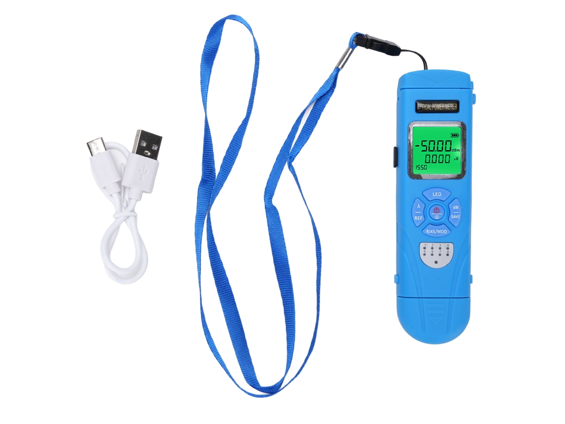 Medidor De Potencia Óptica -50 A +26dbm 850-1650nm Con Luz Led Test Rj45, Herramienta Portátil Para Fibra Óptica