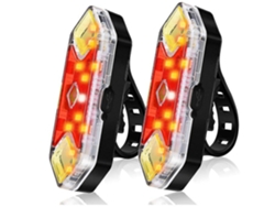 2 luces traseras para bicicleta, 8 modos, IPX5, color negro, Yizhood
