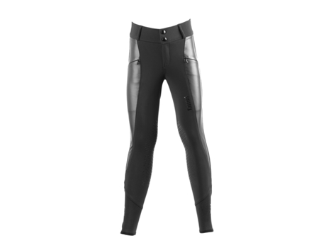 Leggings de Niña TATTINI Mid Grip Eco Piel Negro (12 años)