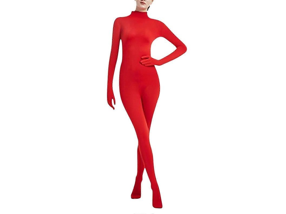 2026altiro-traje Zentai Unisex, Body Ajustado, Color Liso, Disfraz Para Adultos, Rojo.
