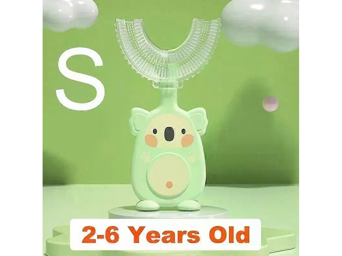 Cepillo de dientes infantil en forma de U, de silicona con rotación de 360 ​​grados, con un bonito diseño de koala, Dent GOKOCO