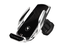 Cargador Inalámbrico Rápido Para Coche Qi De 15 W Con Soporte Giratorio De 360° Y 3 Cabezales Magnéticos - Plateado