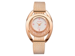 Reloj De Pulsera Sencillo De Cuarzo Para Mujer Yolako Con Perlas Flotantes (rojo)