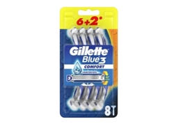 Maquinillas de afeitar desechables Blue 3 Comfort (paquete de 8) - Gillette, calidad de ingeniería alemana
