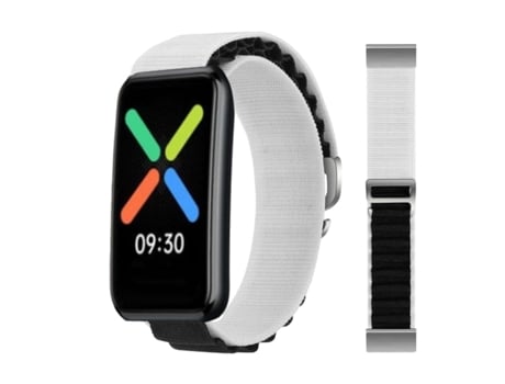 Correa Alpine G-Hook Ajustable Oppo Watch Free Blanco y Negro