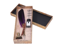 Pluma De Pluma De Zinc Con Estilo Retro Europeo Suave Color Morado Para Escritura Y Dibujo