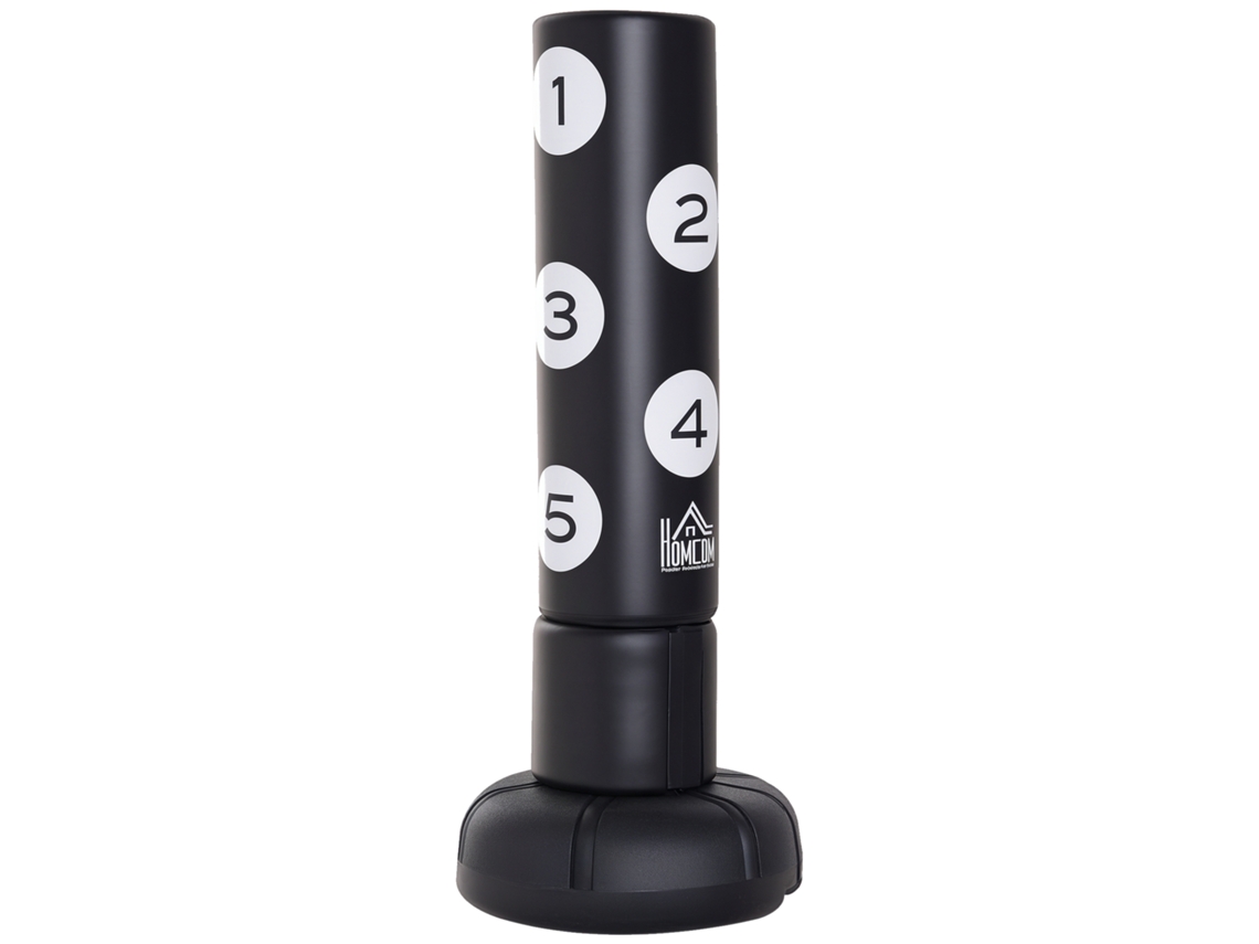Saco Boxeo Independiente 176cm Soporte Almohadilla Plástico Negro