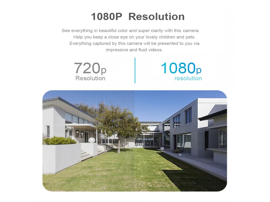 Cámara de vigilancia inalámbrica para el hogar con Wi-Fi interior, seguridad y monitoreo del hogar.
