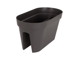 ARTEVASI Jardineira para varanda Capri - 30 x 60 x H 30 cm - 26,8 L - Cinza antracite