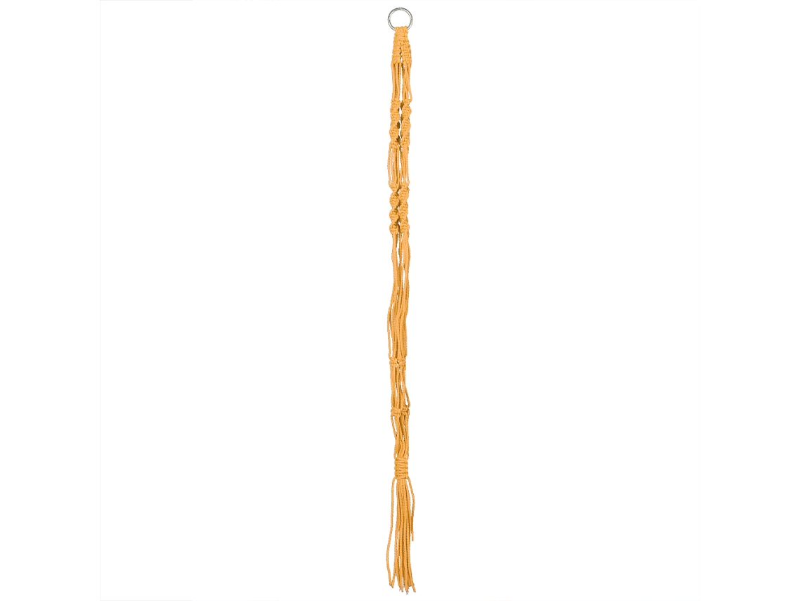 Macetero de macramé para plantas colgantes de interior y exterior (amarillo)