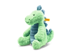 Steiff Spott Dinosaurio de Peluche Verde, 28 cm, Amigos Suaves y Acurrucados