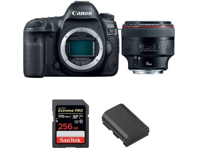 Kit Cámara Reflex CANON EOS 5D Mark IV + EF 85mm f/1.2L II USM + SanDisk 256GB + LP-E6N