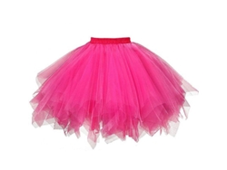 2026-falda Plisada De Gas Transparente De Alta Calidad Para Mujer Falda Corta Baile Tutu Casual Moda Talla Única Talla Única Rosa Intenso